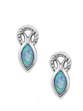 Montana Silversmiths Women's Rooted Opal Silver Turquoise Earrings